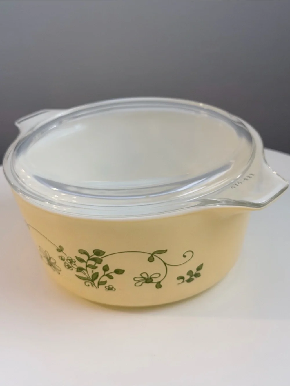 Vintage Pyrex Shenandoah 474-B 1.5 Qt Round Casserole Dish w/ Glass Lid Corning